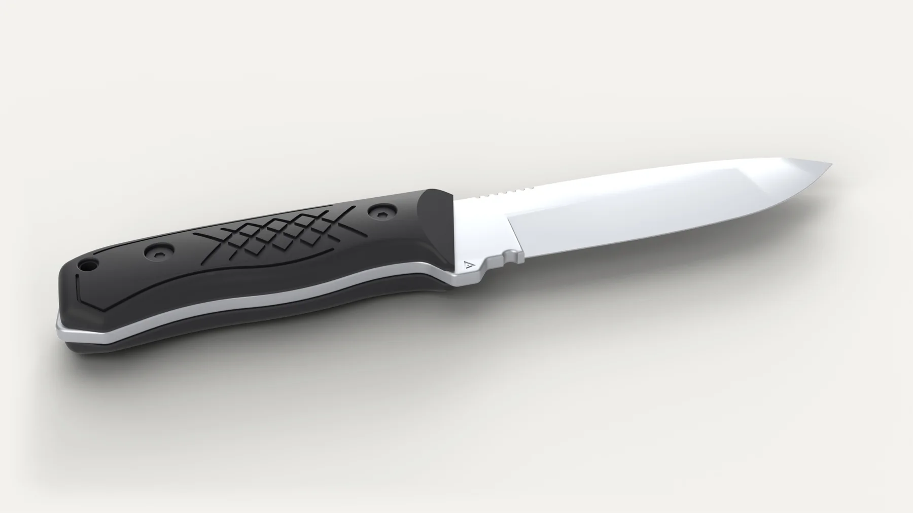 APEX NEWTON Core fixed blade knife with black Forprene handle